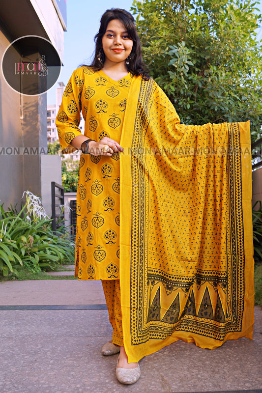 Slightly Heaven-Cotton Kurti Set