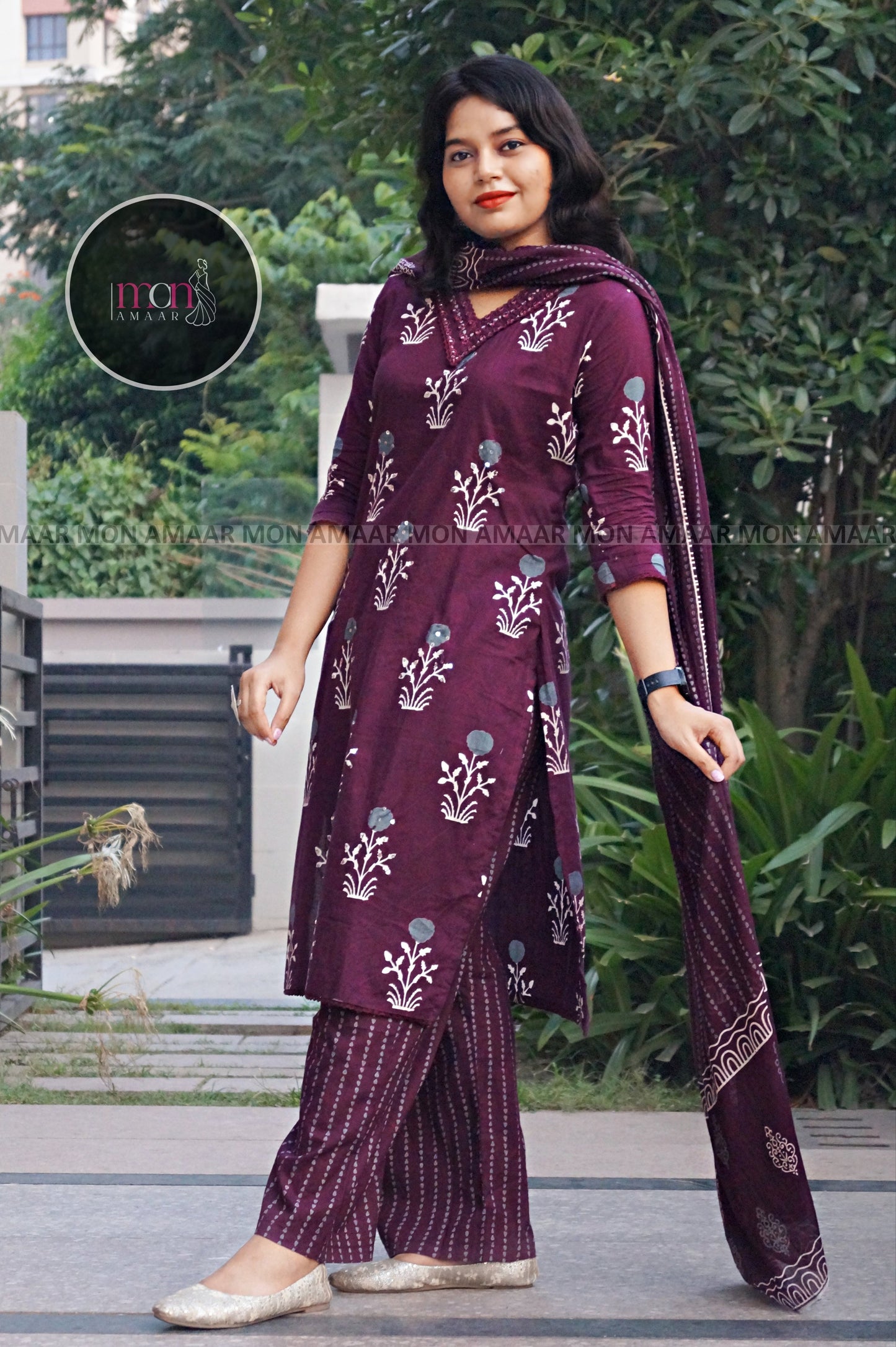 Cute Forever- Cotton Kurti Set