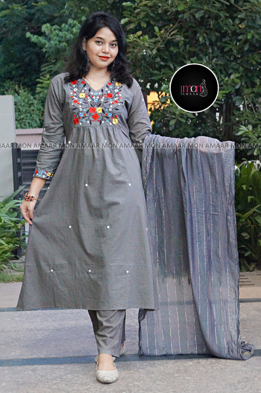 Sweet Moments- Cotton kurti Set