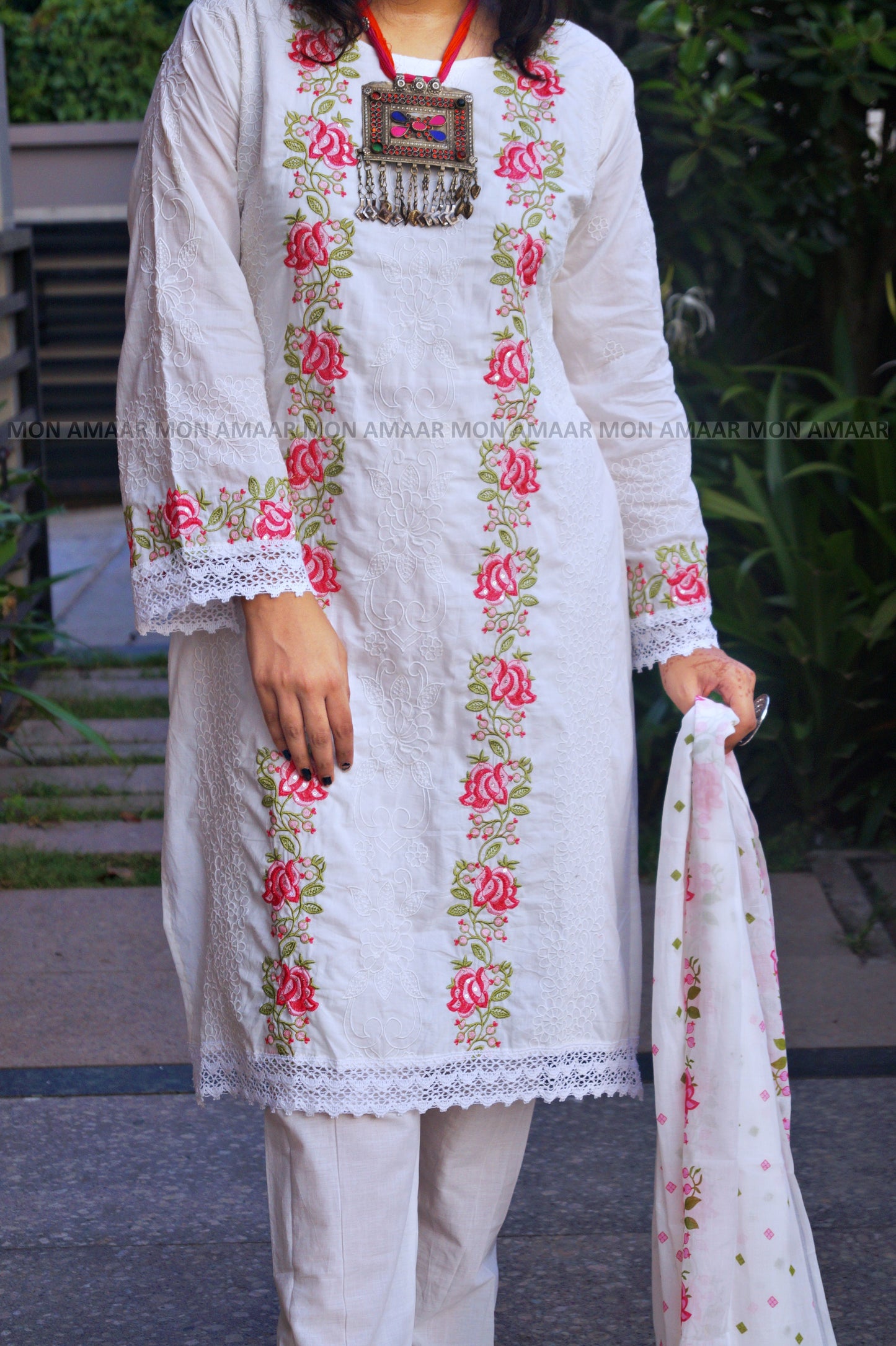 Flower Of Confidence- Cotton Kurti Set