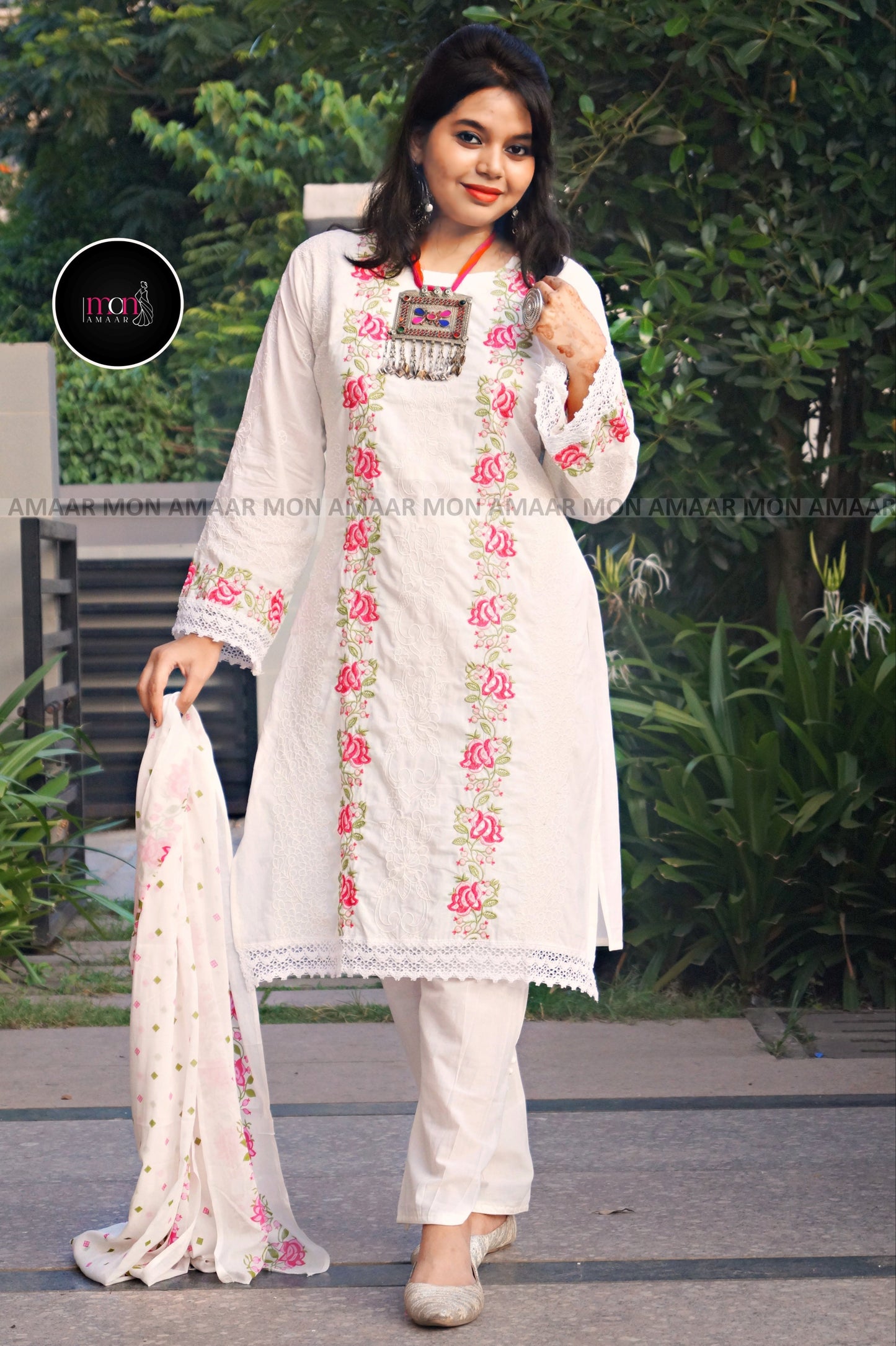 Flower Of Confidence- Cotton Kurti Set