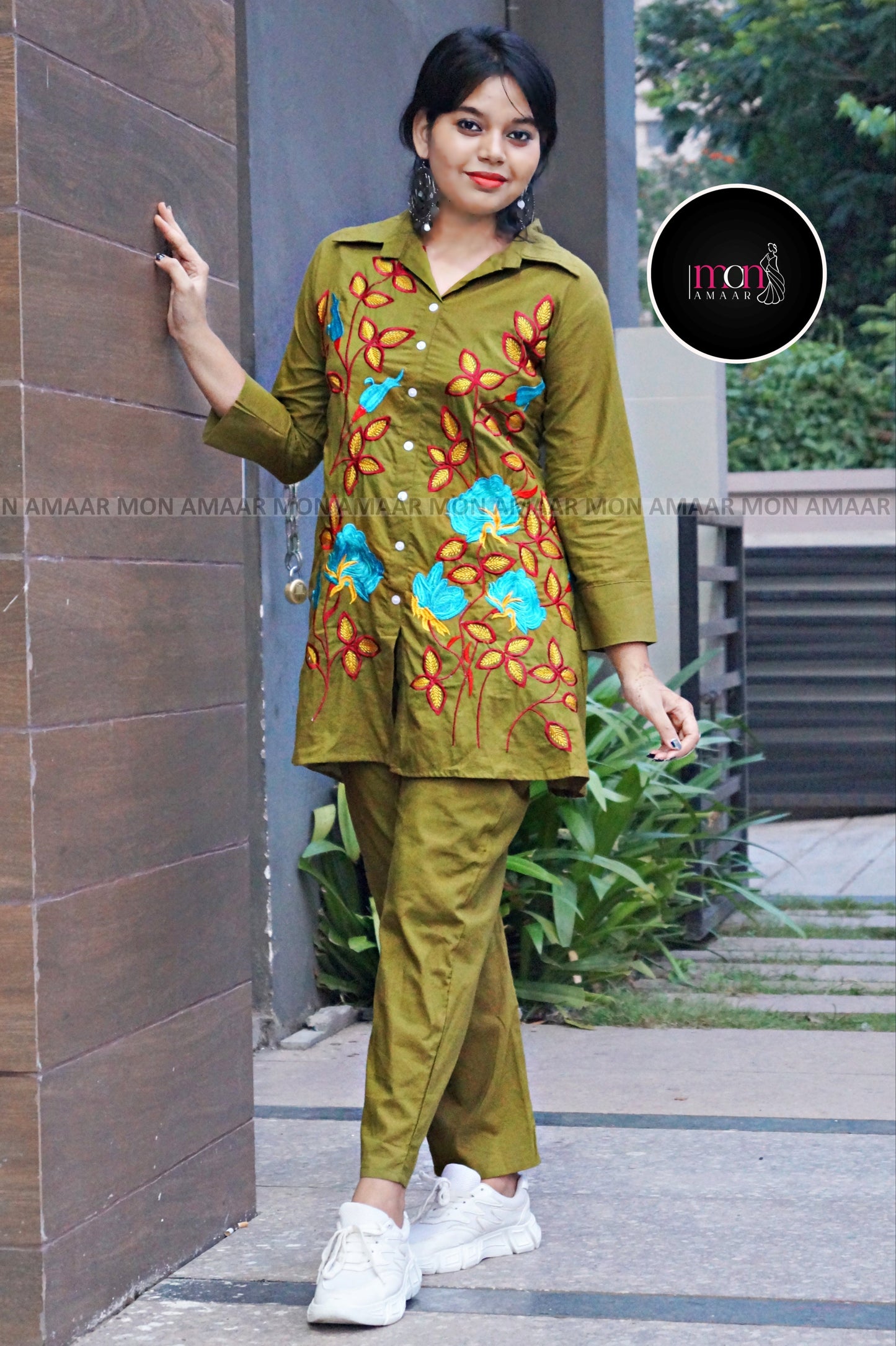 Perfectly Embroidered- Cotton Coord Set