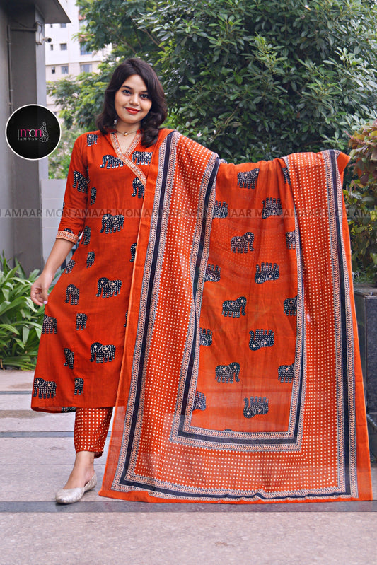 Urban Jungle -Cotton Kurti Set