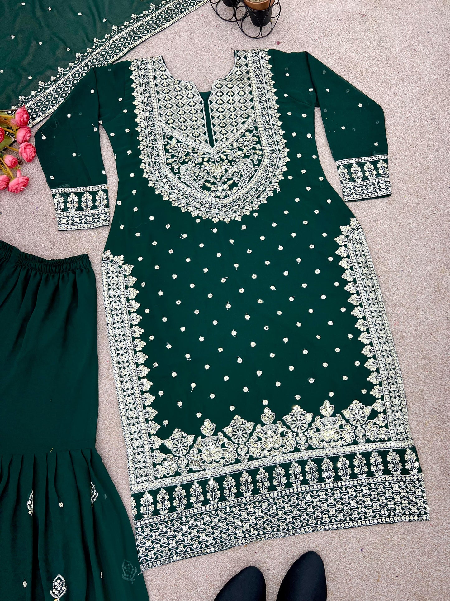 Happy Warbler- Gharara Kurti Set