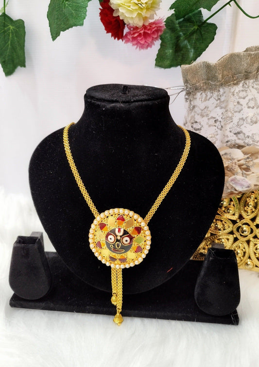 New  Gold Plated Prabhu Jagannath Tie Chain Set