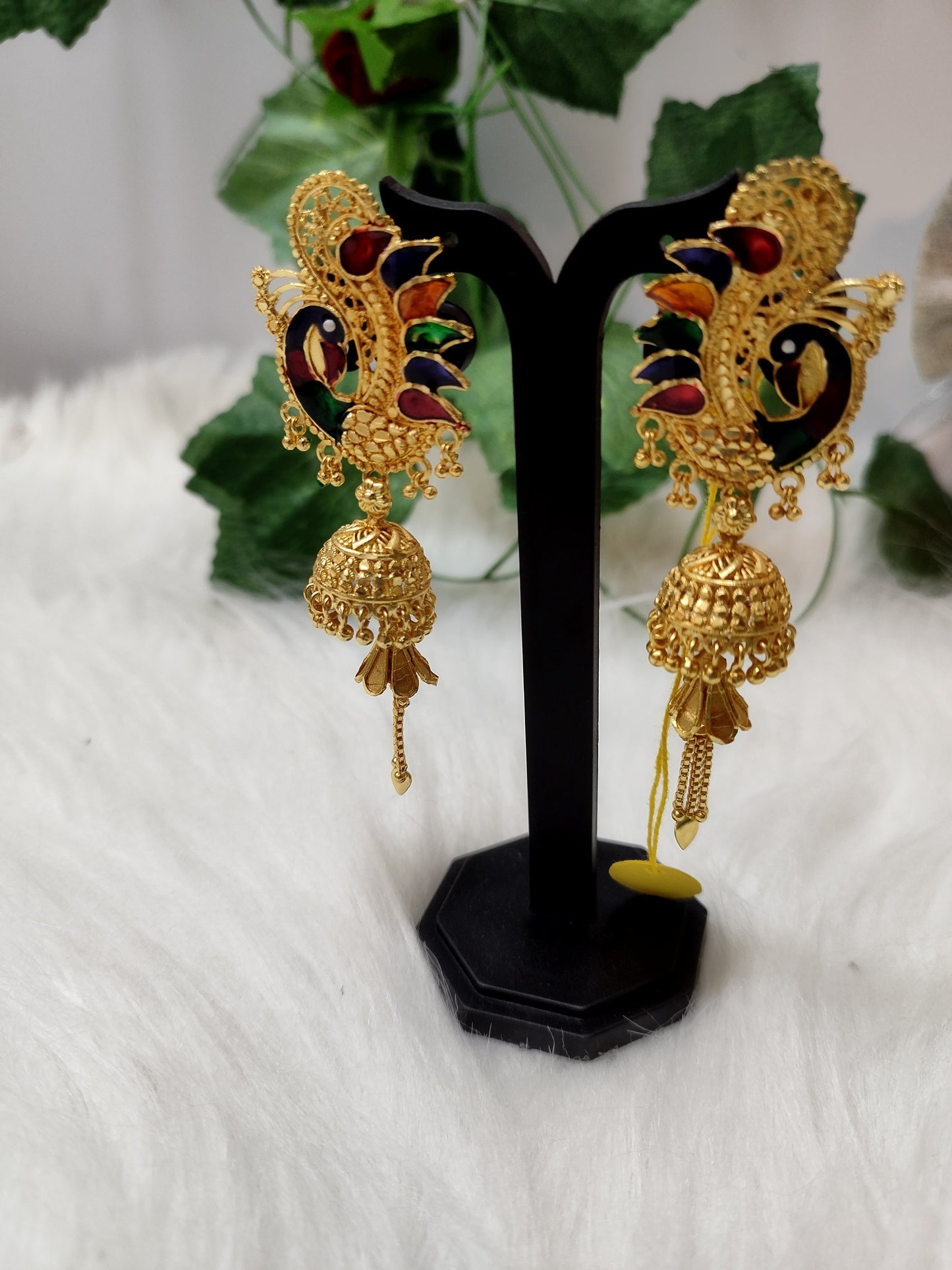 A New Jhumka World- Gold Plated Earrings