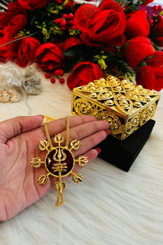 Trishula ( Gold Plated necklace set)