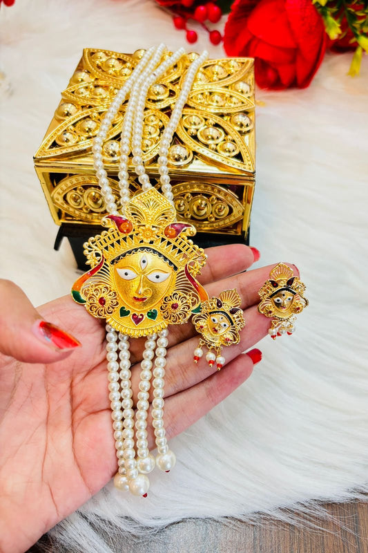 This Durga  Puja Special (Gold Plated Jewellery Set)