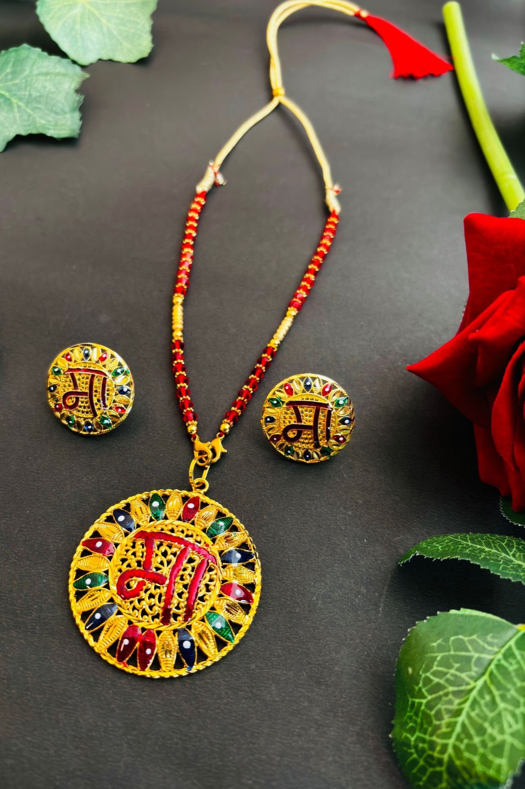 Maa- Gold Plated Necklace Set