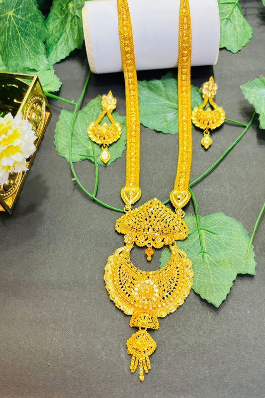 Nitya Pushta Gold Plated Long Necklace Set