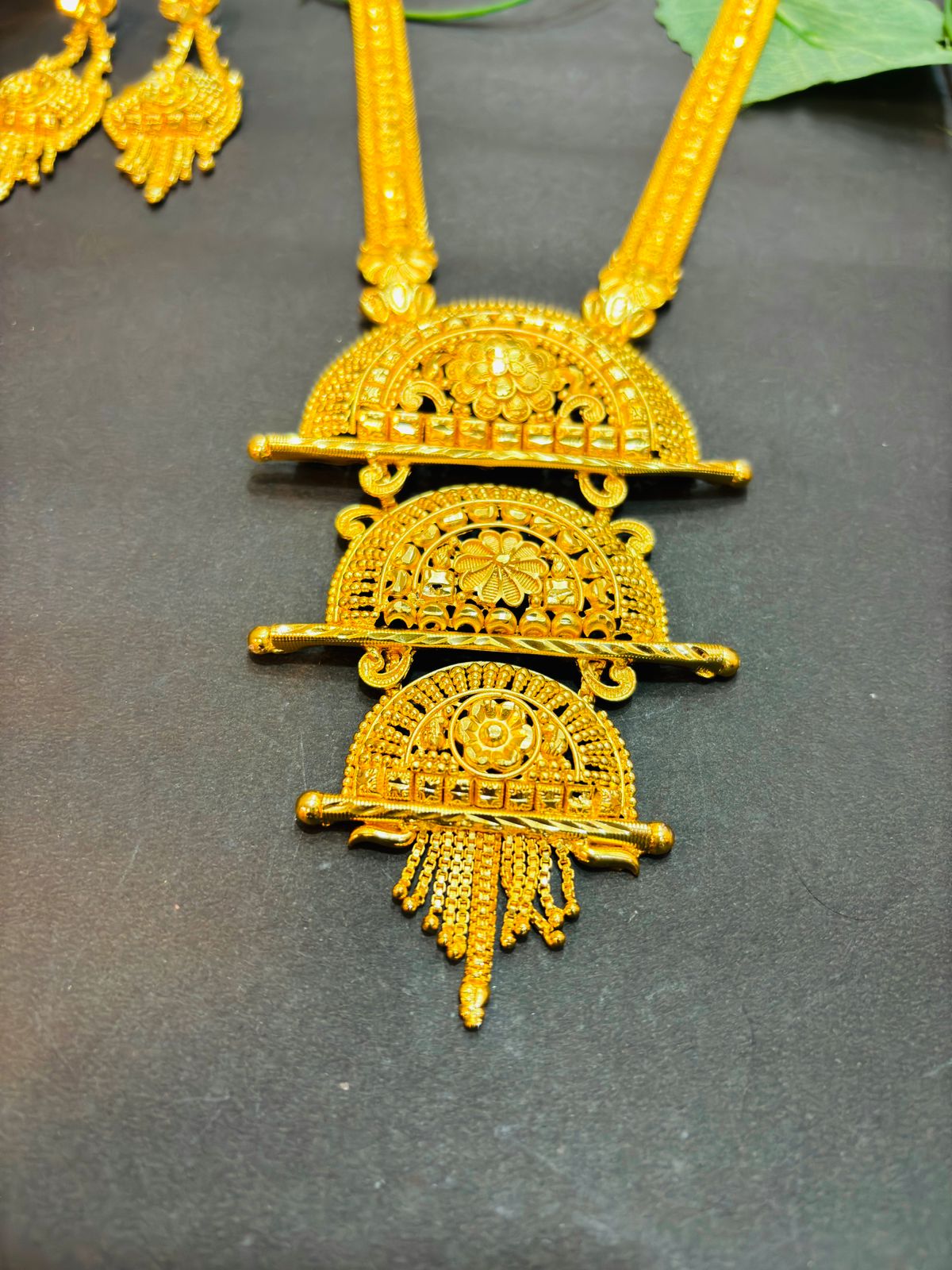 Maheshwari Gold Plated Long Necklace Set