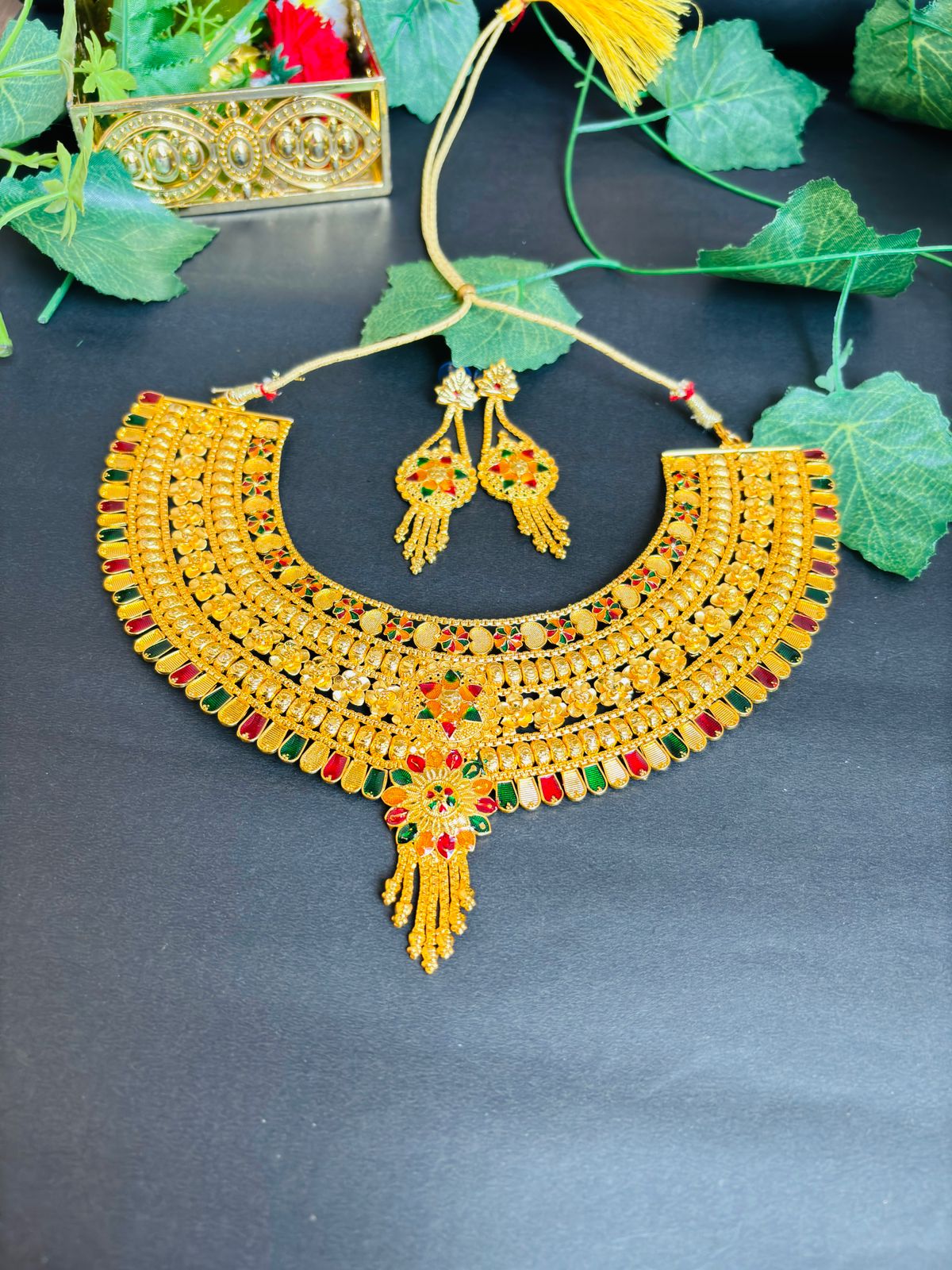 Perfect Expression- Gold Plated Necklace Set