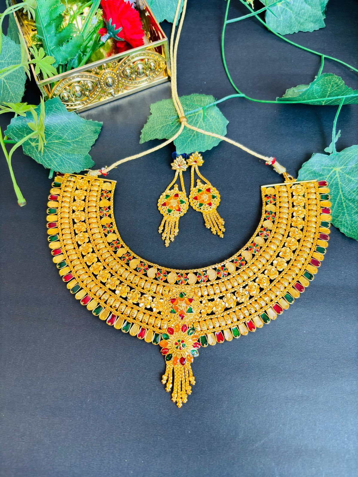 Perfect Expression- Gold Plated Necklace Set