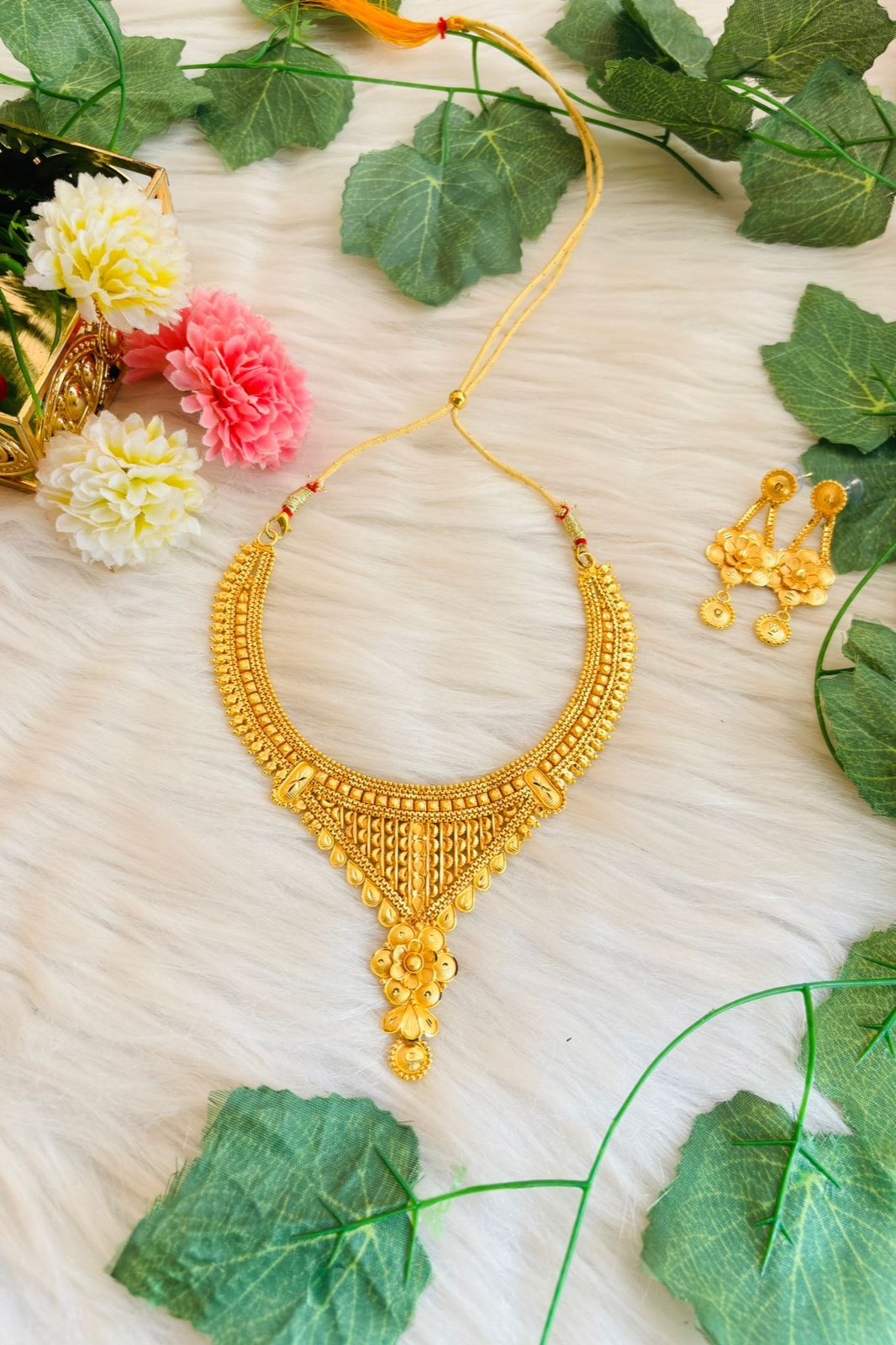 Rich And Bright -Gold Plated Necklace set