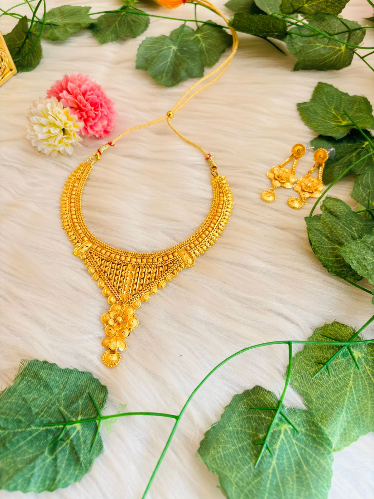 Rich And Bright -Gold Plated Necklace set