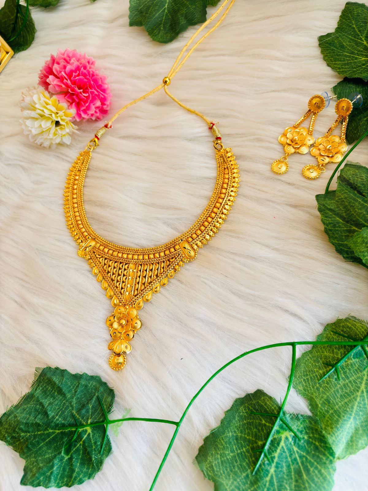 Rich And Bright -Gold Plated Necklace set