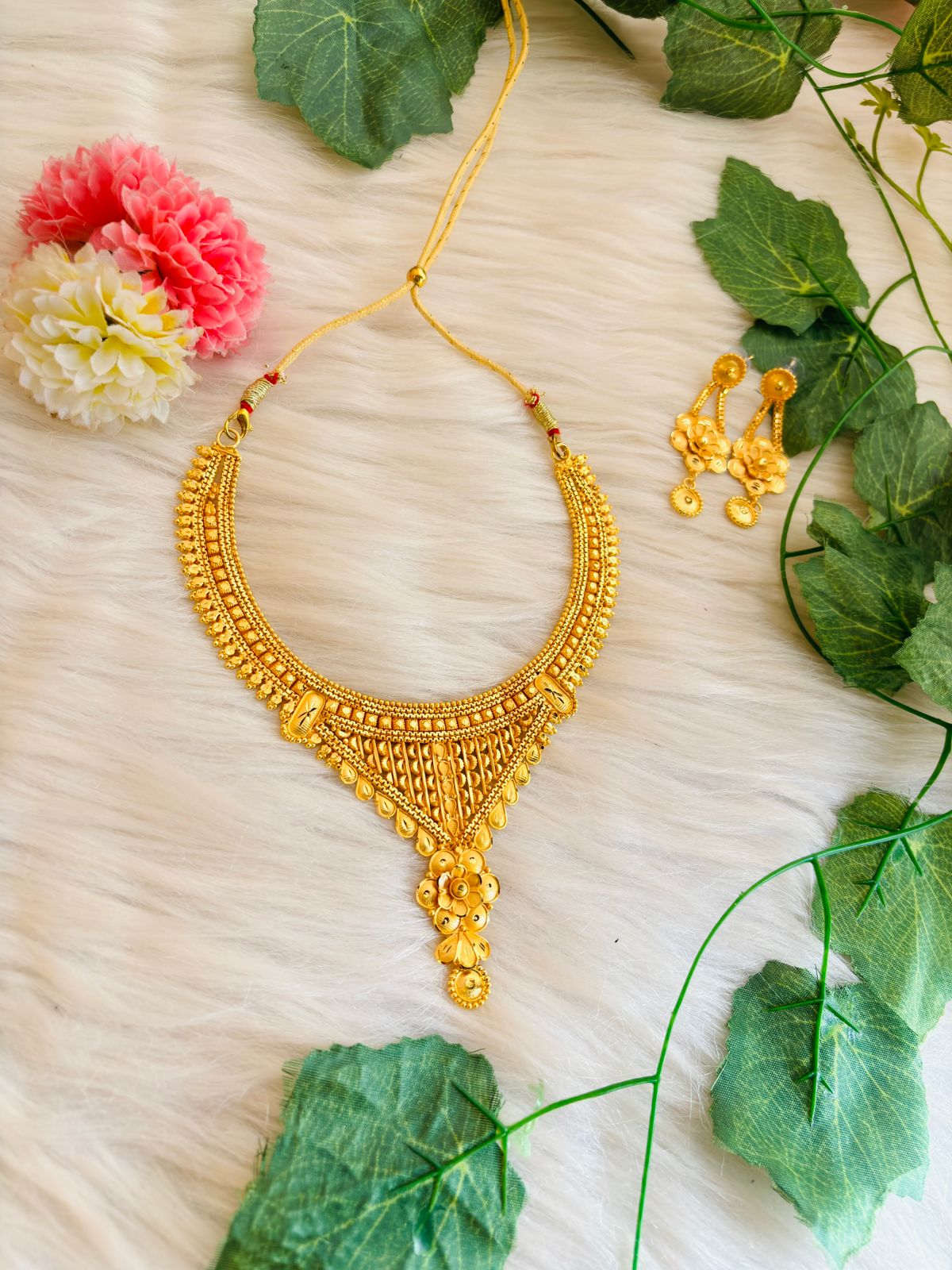 Rich And Bright -Gold Plated Necklace set