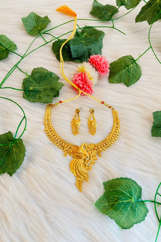 Royal Queen-  Gold Plated Necklace Set