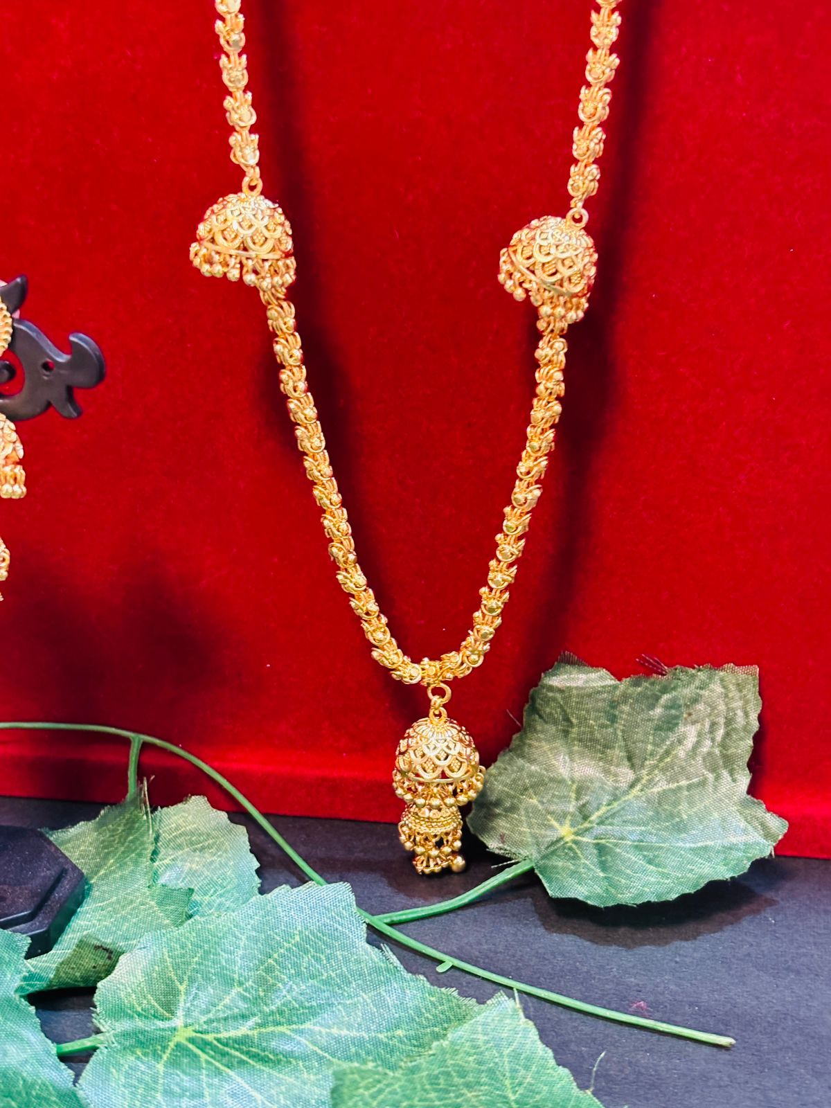 New Designer Golden Plated Necklace Set