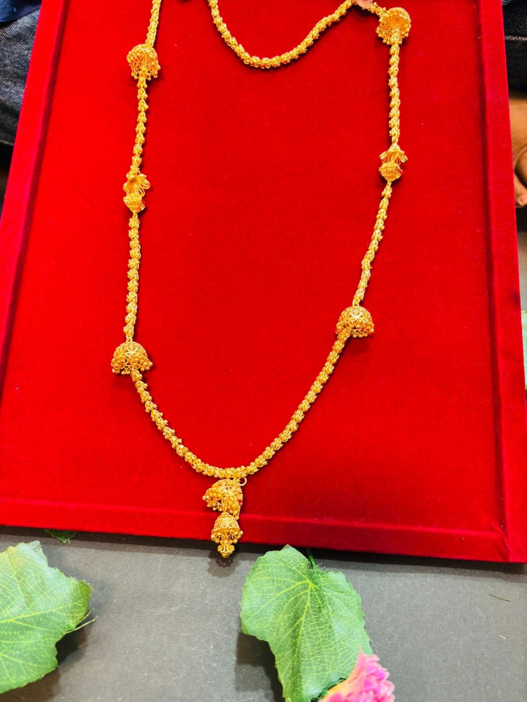 New Designer Golden Plated Necklace Set