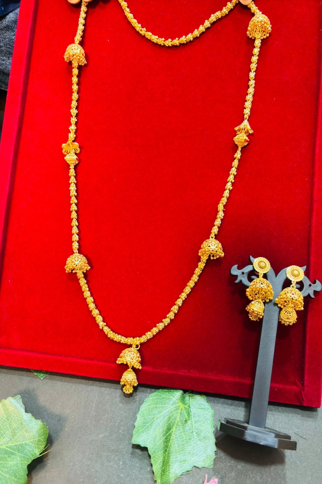 New Designer Golden Plated Necklace Set