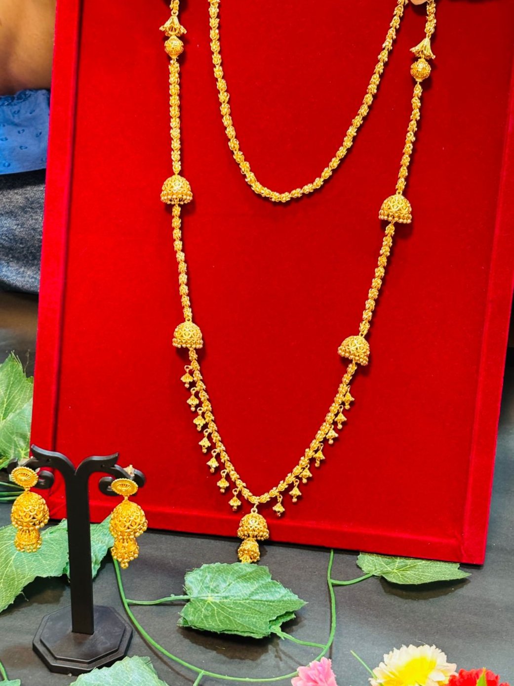 New Style - Jhumka Golden Plated Necklace Set