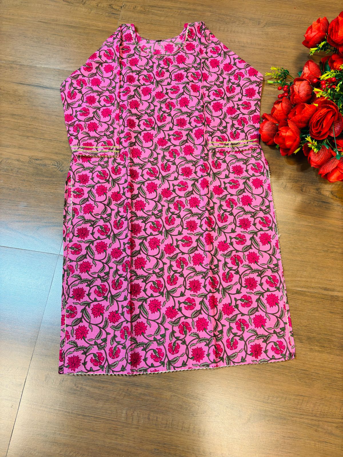 Pink Kota Doriya Kurti (Only Kurti)