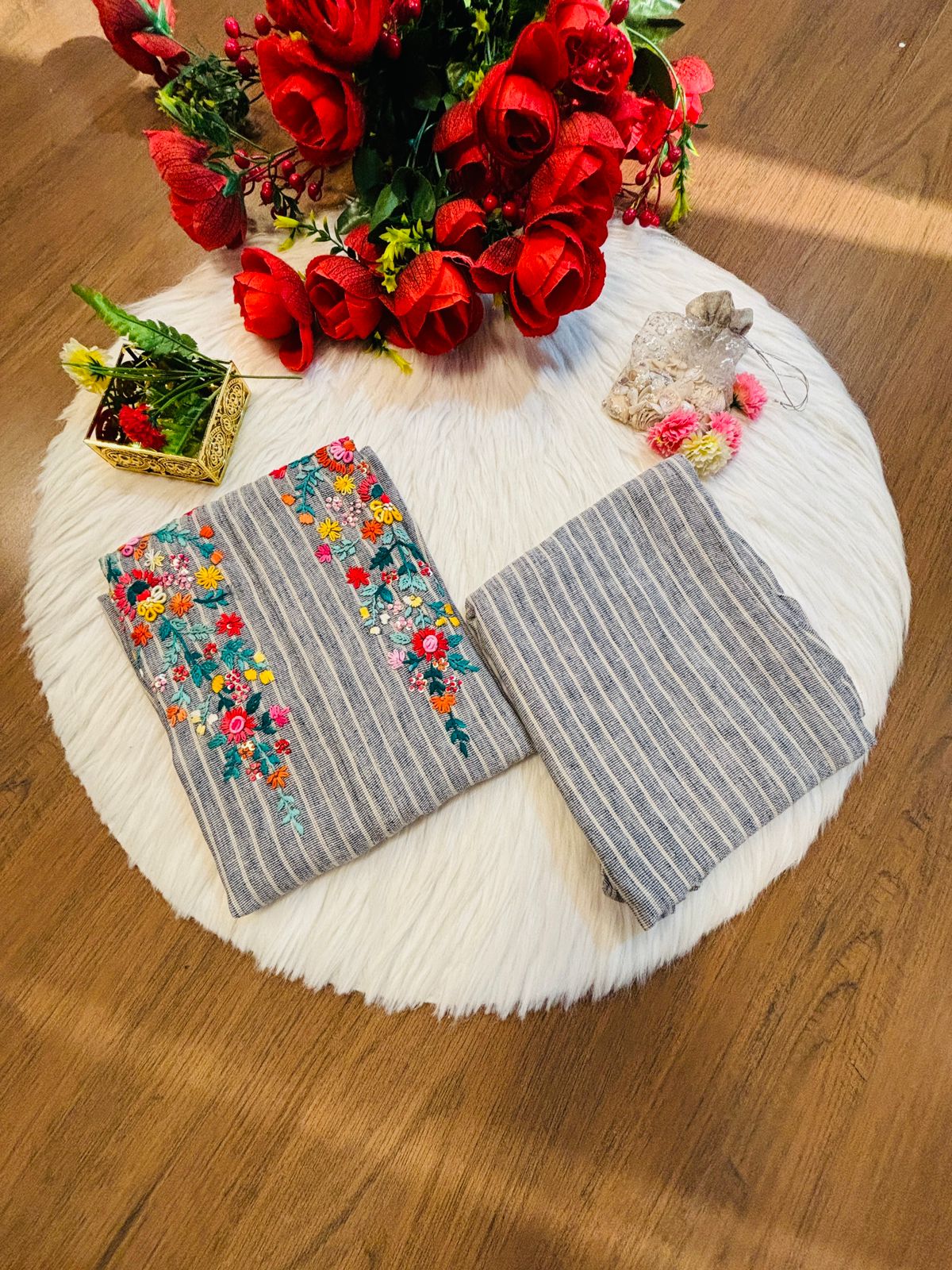 Cute Matching Handloom Linen Coord Set