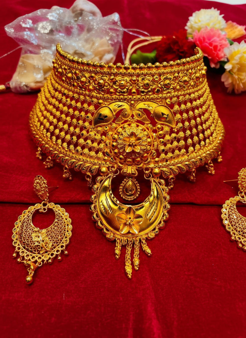 Kishori Gold Plated Bridal Choker Set