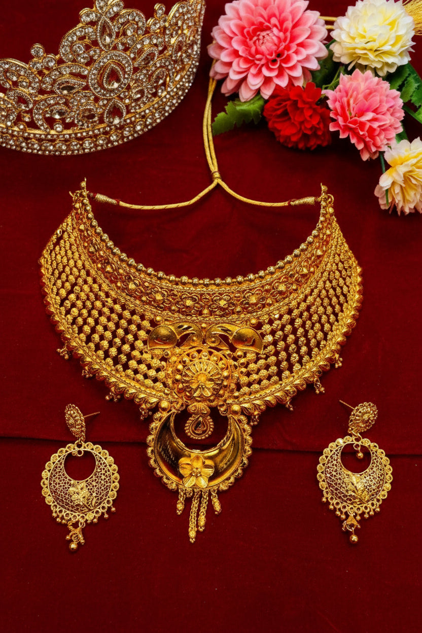 Kishori Gold Plated Bridal Choker Set