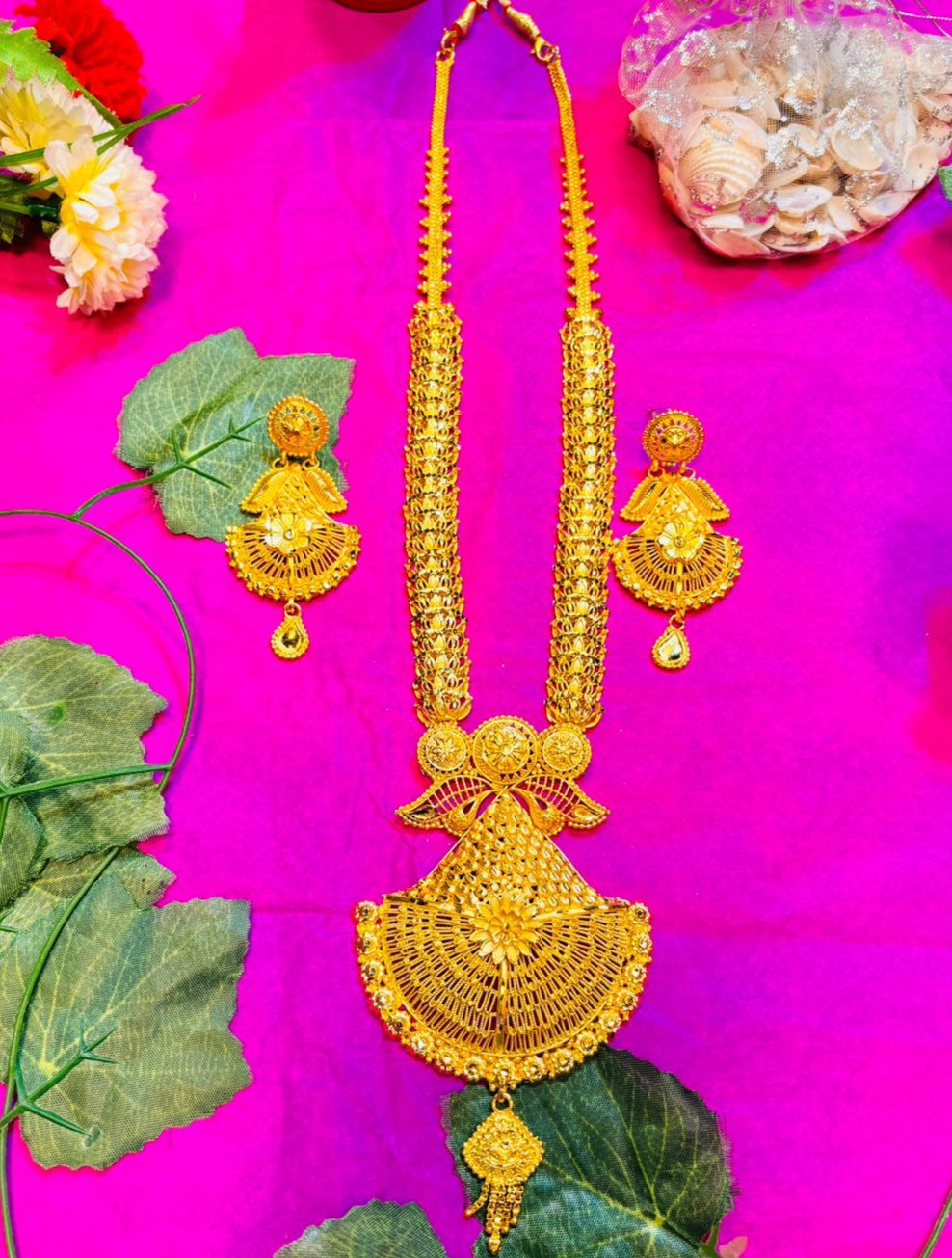 Moukthika Gold Plated Sita Har  Bridal Necklace set