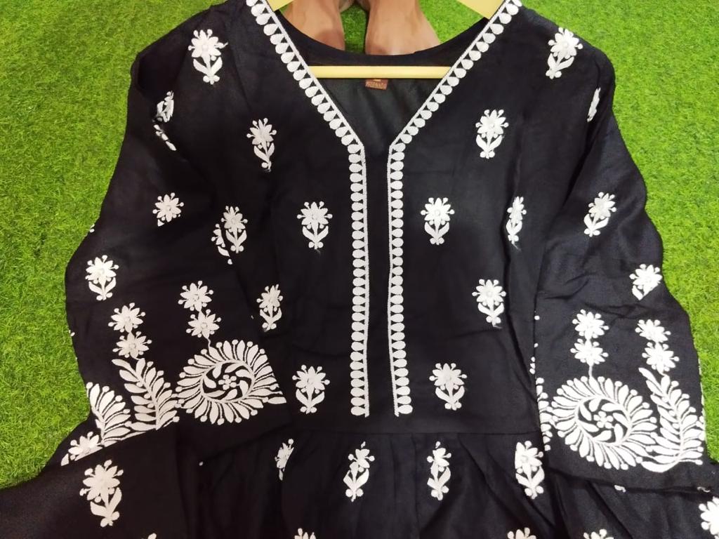 Black Deira-  Kurti and Plazo Set