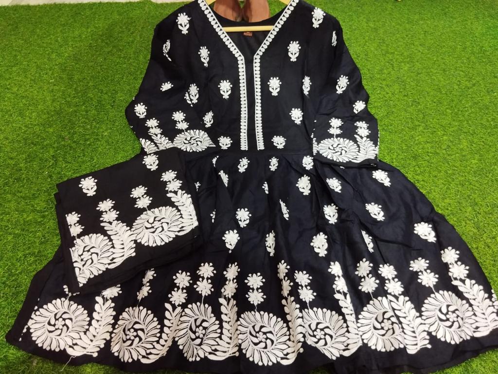 Black Deira-  Kurti and Plazo Set