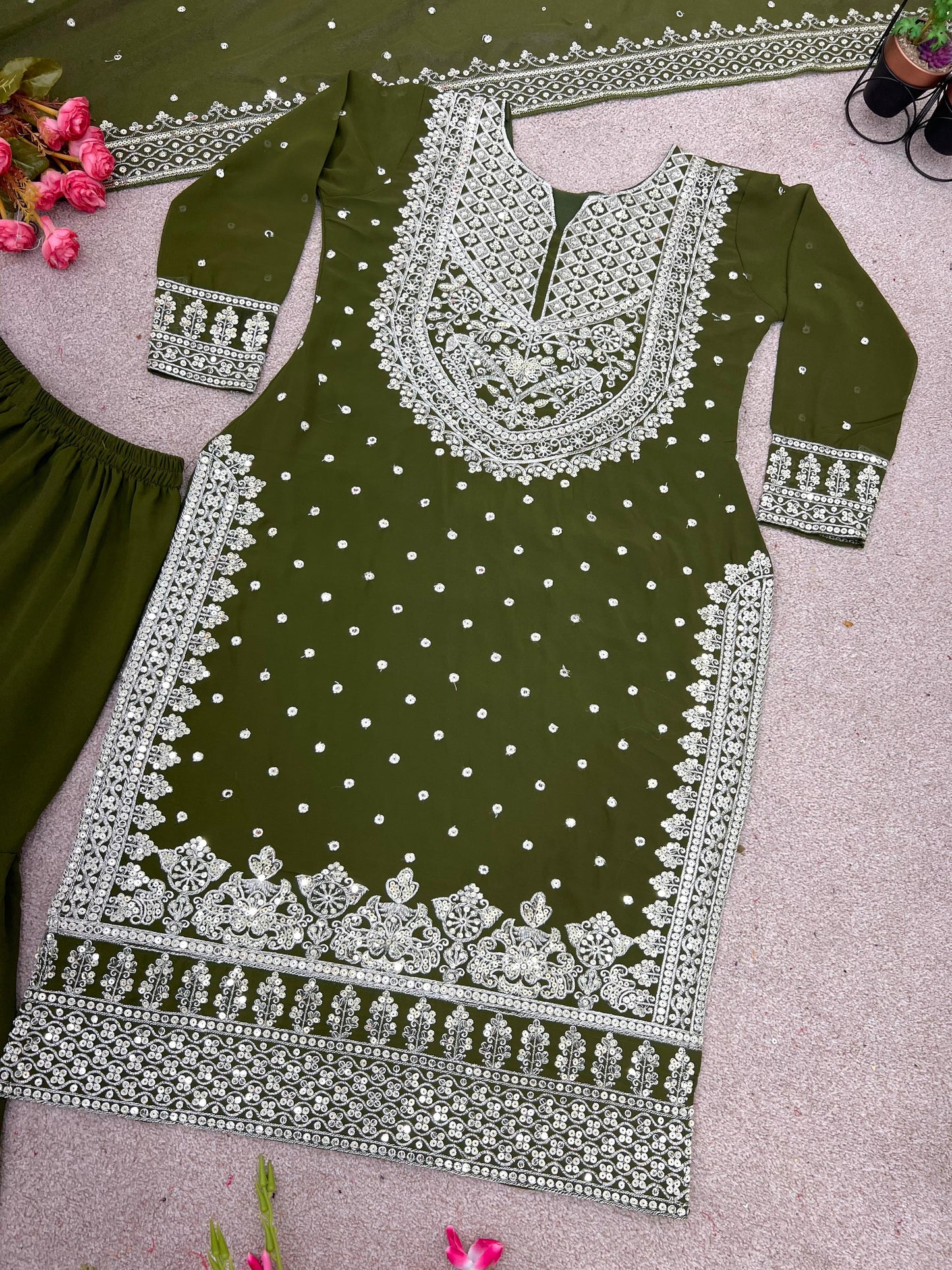 Happy Warbler- Gharara Kurti Set