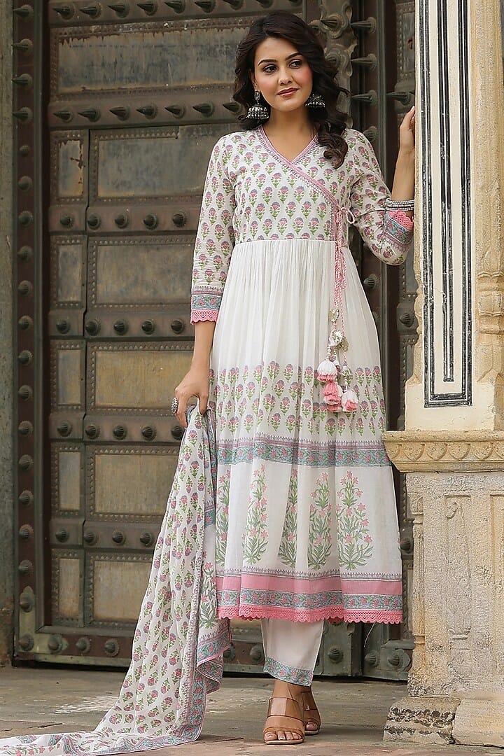 The Secrete Garden Cotton Kurti  Set