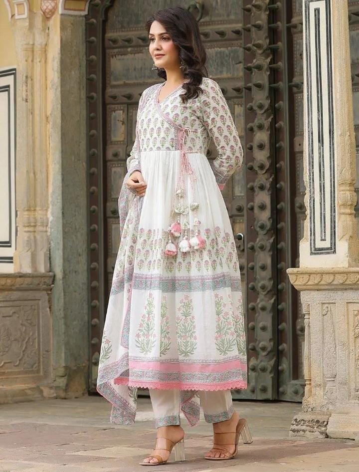 The Secrete Garden Cotton Kurti  Set