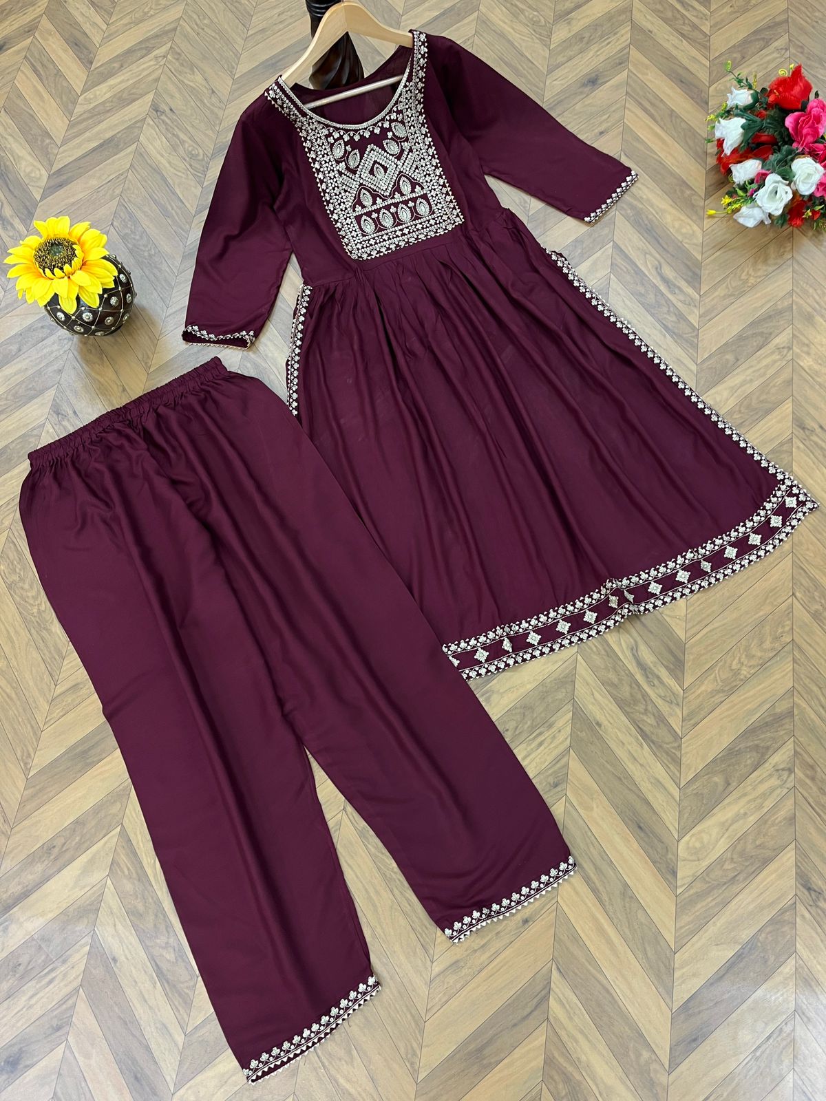 Bits Of Music Rayon Kurti Set