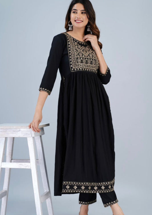 Bits Of Music Rayon Kurti Set