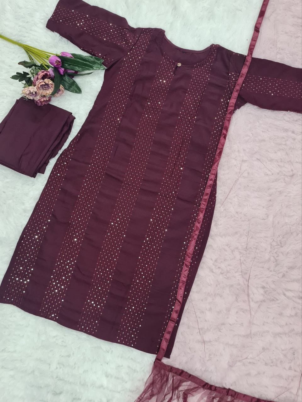 Heavenly Creation Rayon Kurti Set