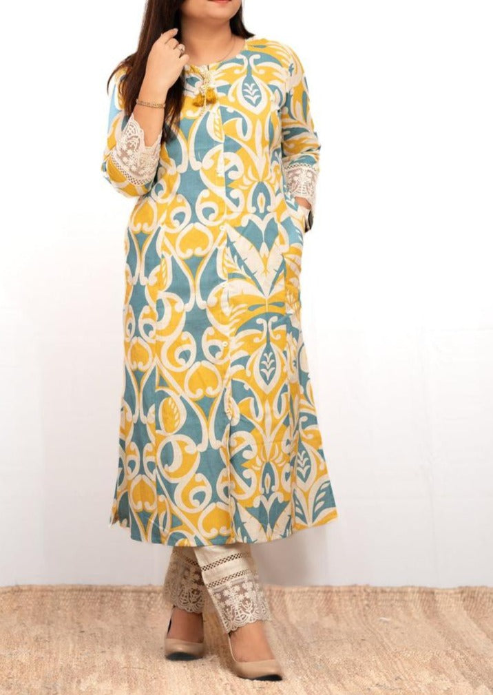 Trendy Talk Cotton Kurti Set