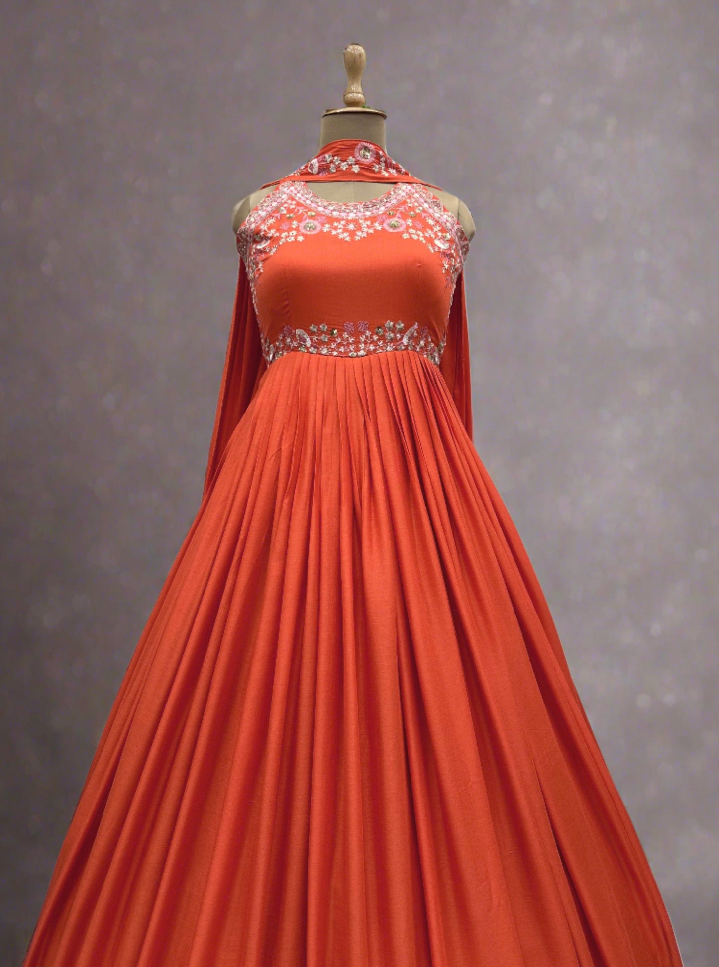 Rocking Orange Muslin Gown