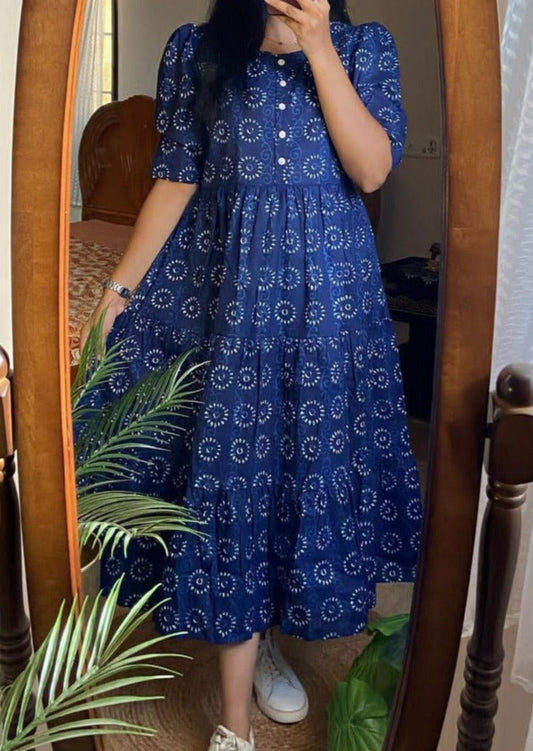 Calming Blue Cotton Gown