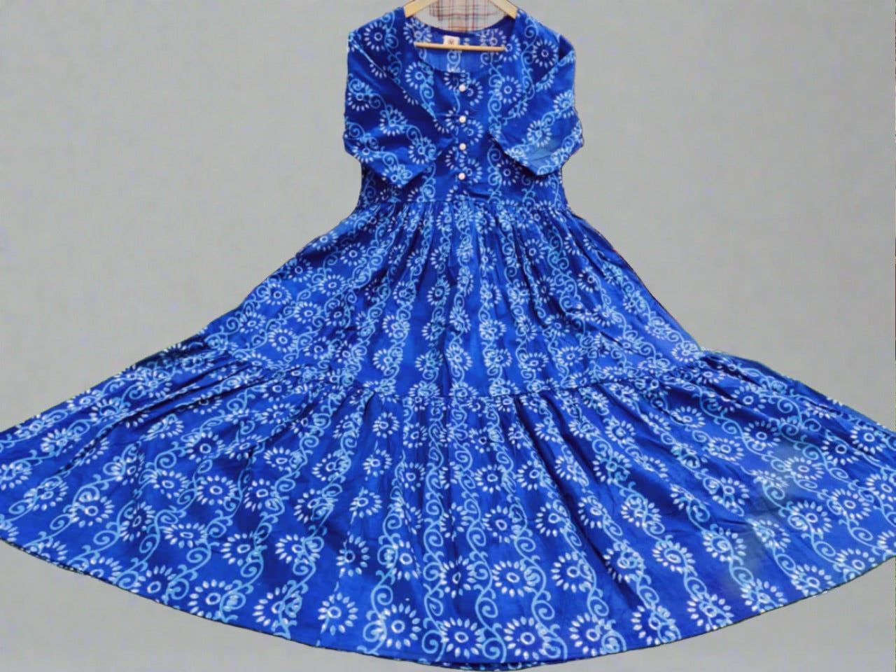 Calming Blue Cotton Gown