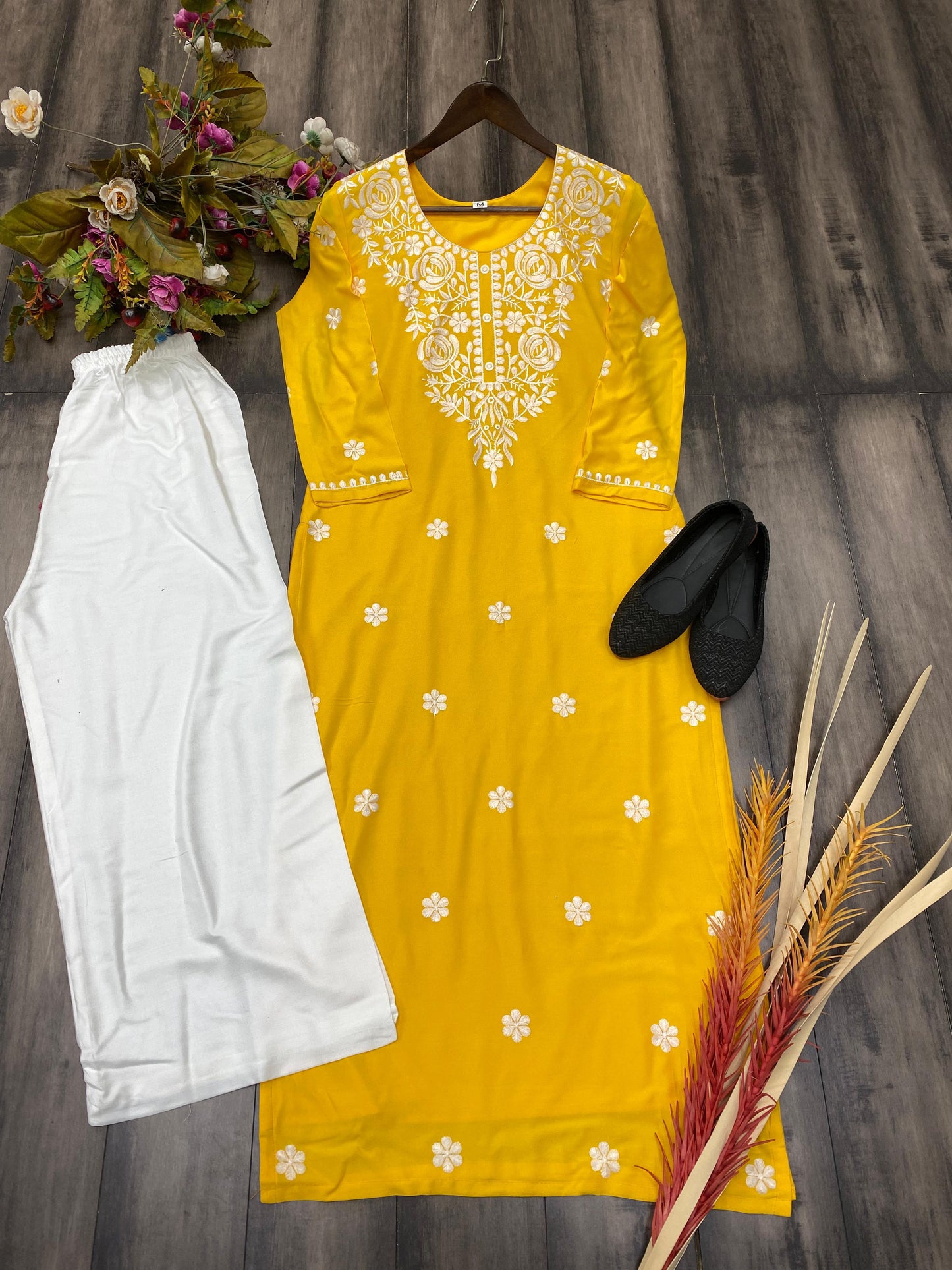 Bouquet Of Dreams Rayon Kurti Set