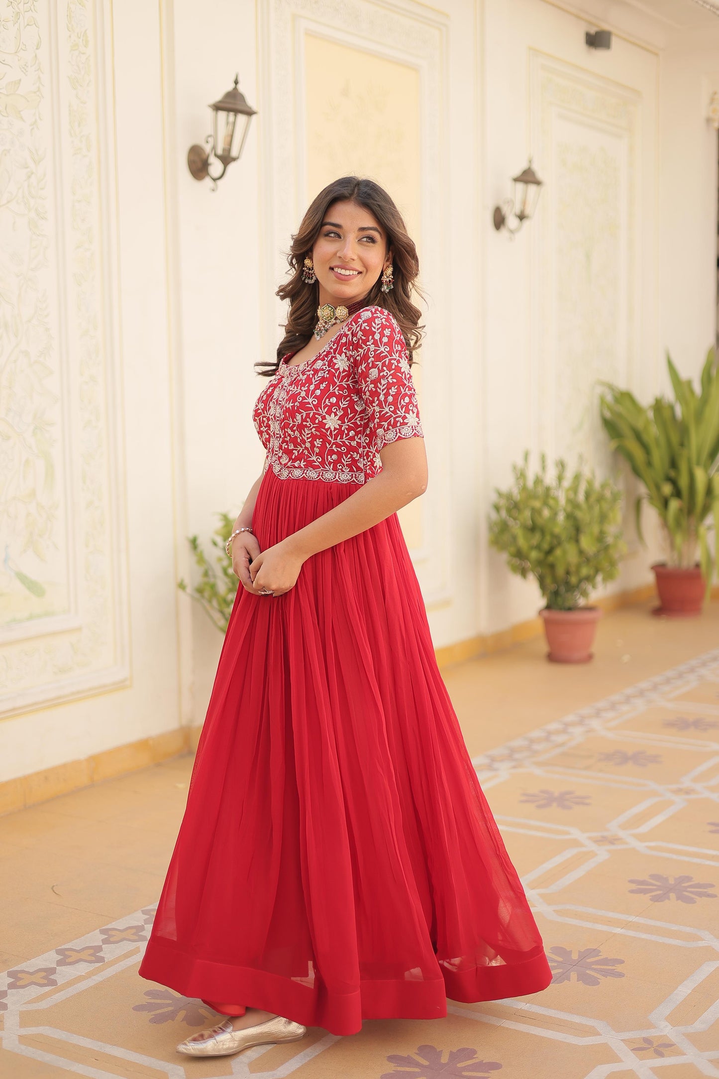 Queen Of Gems Georgette Gown