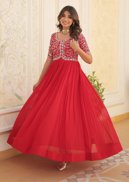 Queen Of Gems Georgette Gown