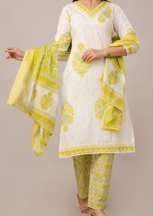 Rainswept Days Cotton Kurti Set