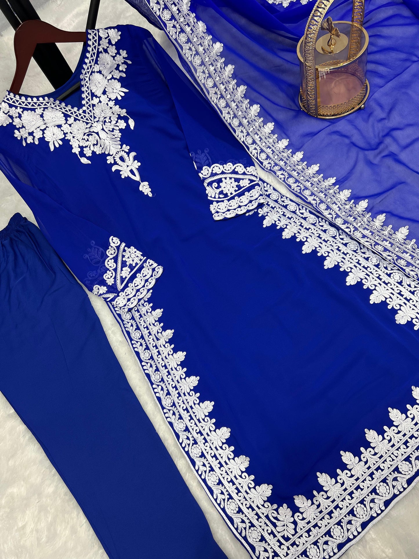 To Be Perfectionist Georgette Kurti Set