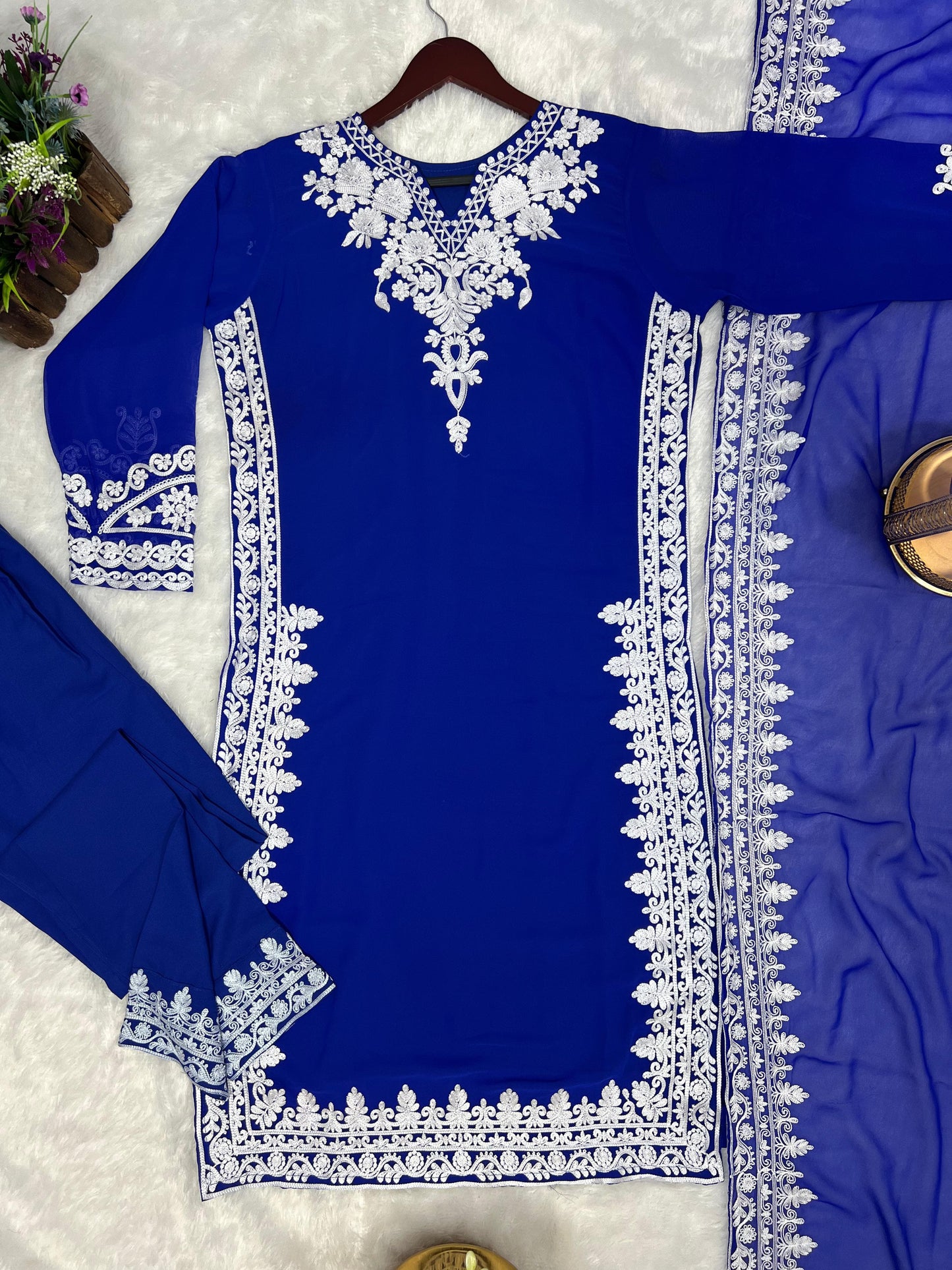 To Be Perfectionist Georgette Kurti Set