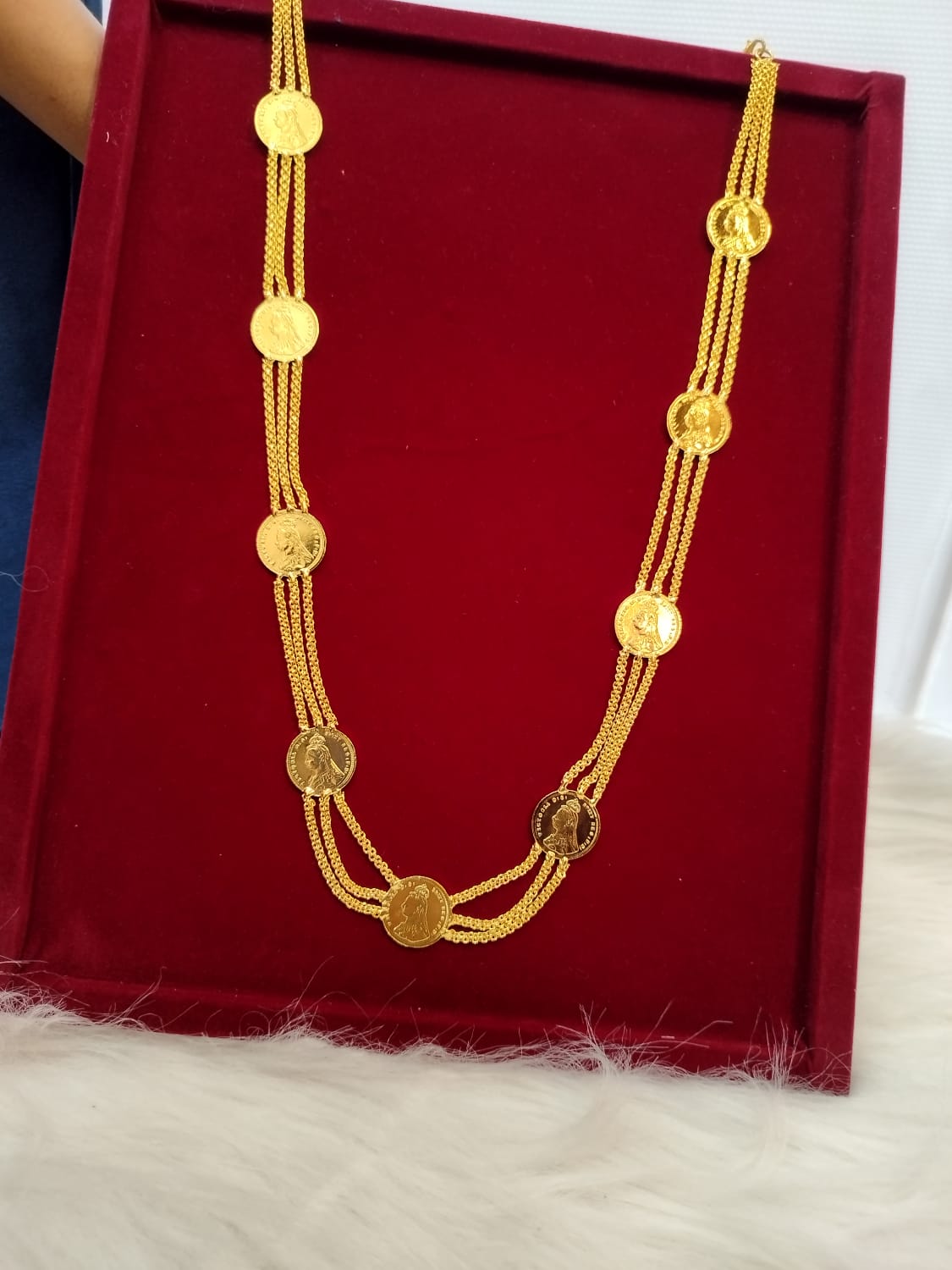 Festive Collection Gold Plated Gini Haar [ Long Chain]